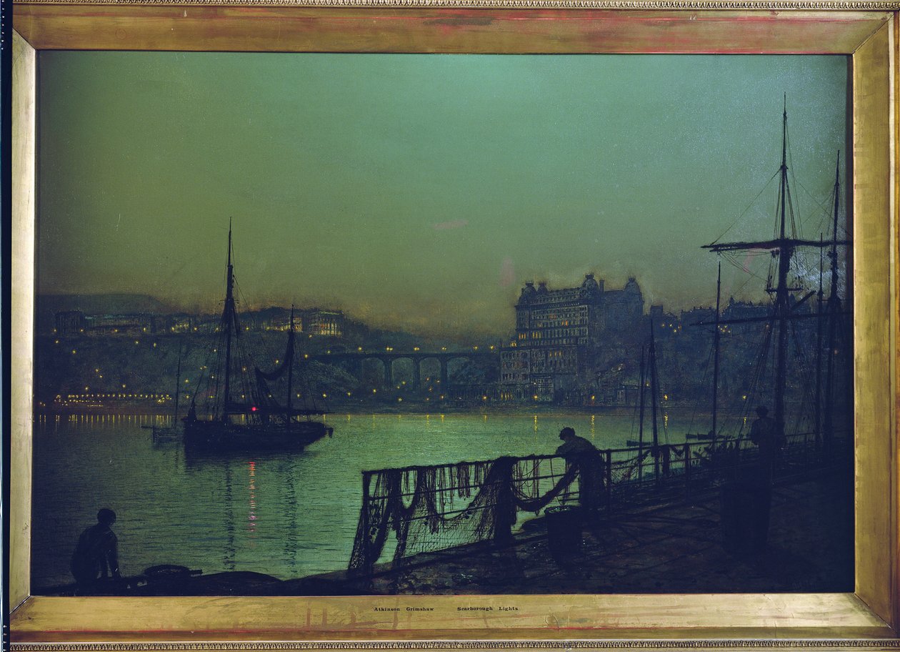 Scarborough: Fények alkotó: John Atkinson Grimshaw