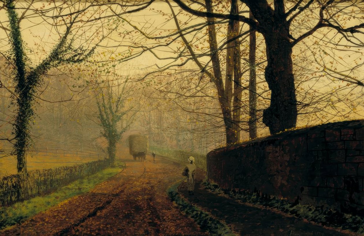 Stapleton Park, Pontefract közelében, Leedsben alkotó: John Atkinson Grimshaw