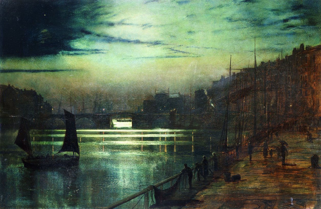The Harbour Lights, Whitby, alkotó: John Atkinson Grimshaw