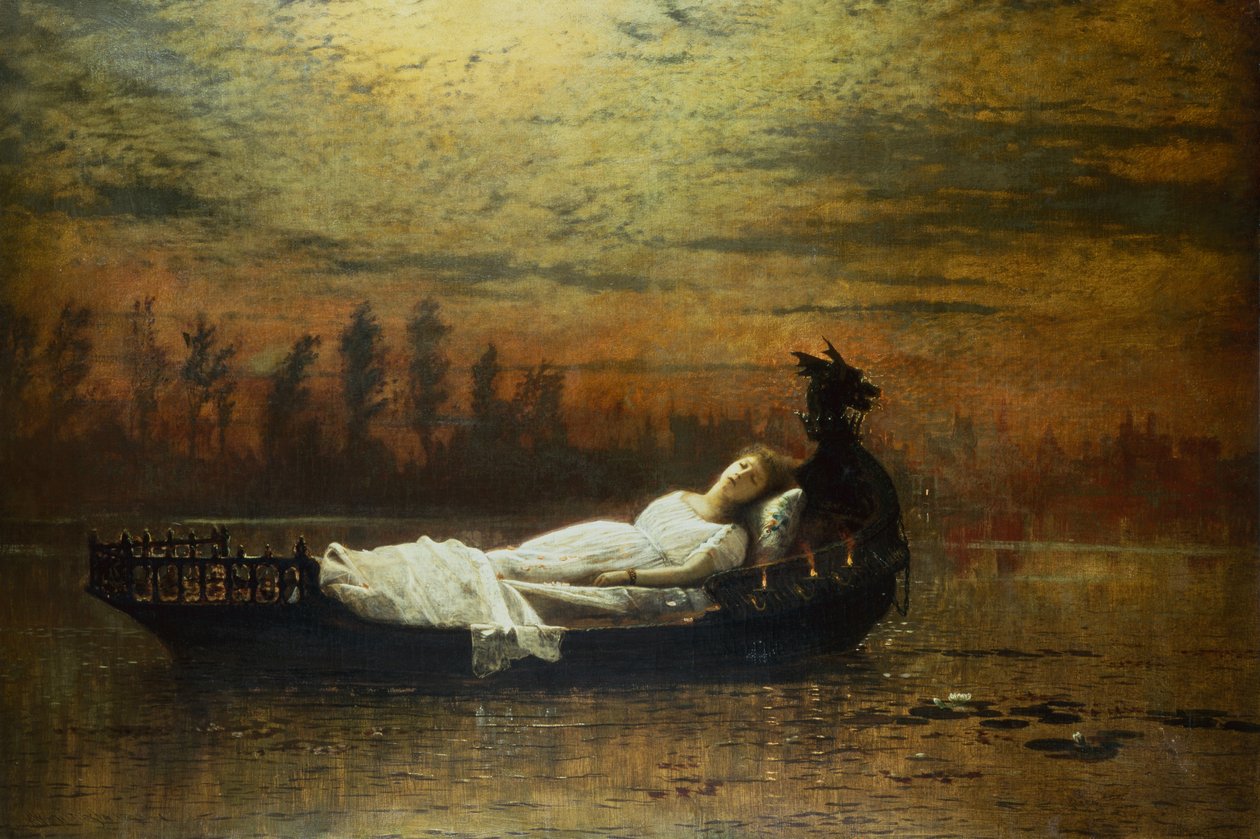 Shalott hölgye alkotó: John Atkinson Grimshaw