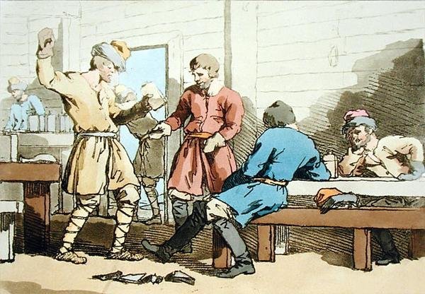 A Kaback, a művész metszete, megjelent 1803-ban (színes litográfia) alkotó: John Augustus Atkinson