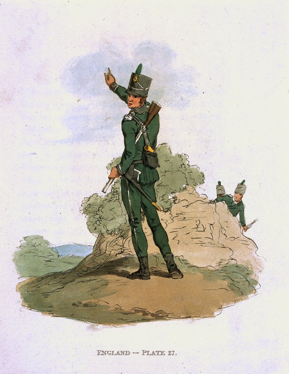 Puskások, 1813 körül alkotó: John Augustus Atkinson