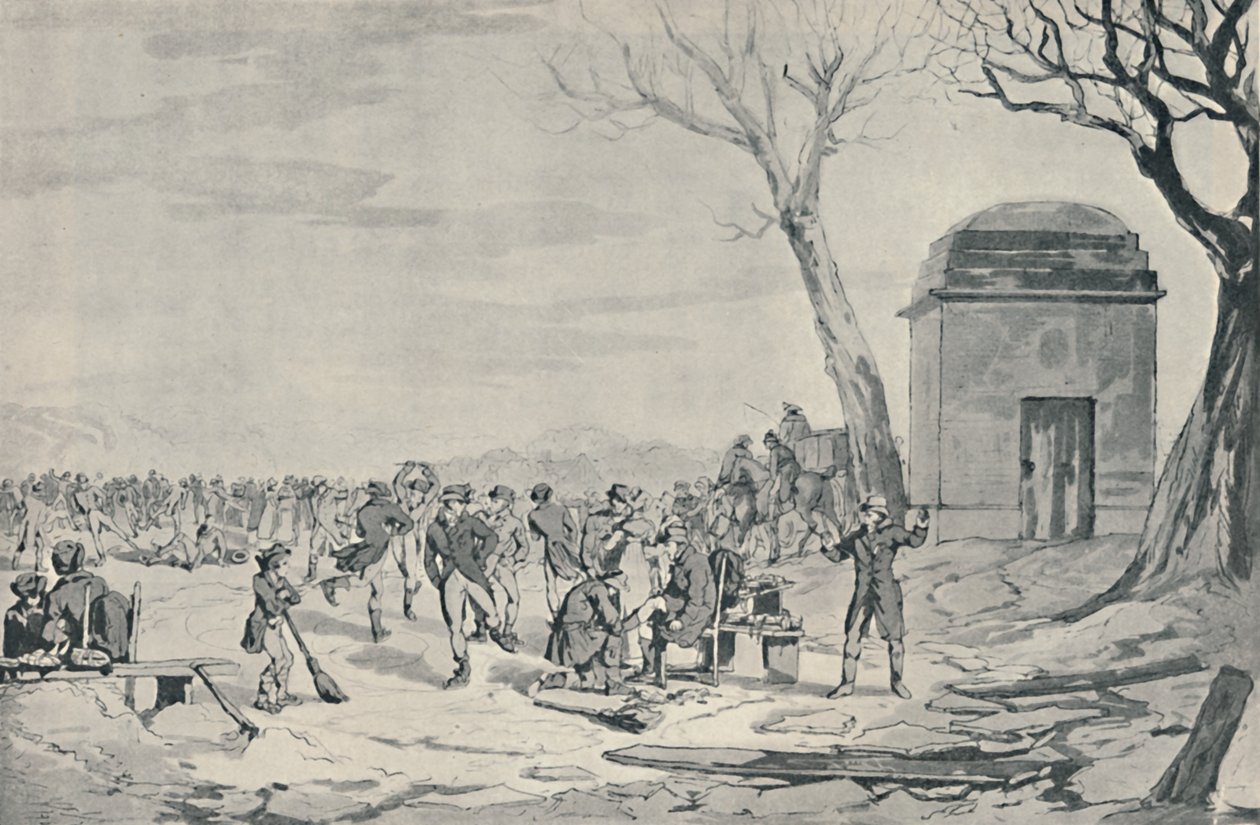 Korcsolyázás a Hyde Parkban, 1807, 1920 alkotó: John Augustus Atkinson