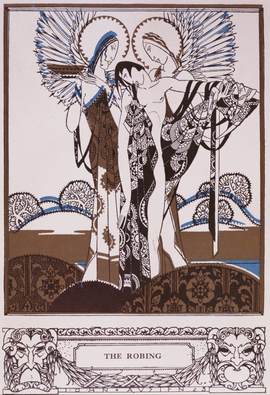 A „The Robing” az „Everyman”-ből, a Chapman & Hall kiadásában alkotó: John Austen