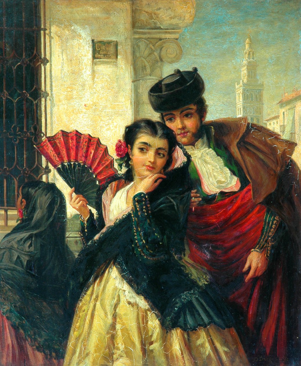 Jelenet Spanyolországban, Sevilla közelében, 1853 körül alkotó: John Bagnold Burgess
