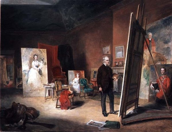 Sir Francis Grant portréja a festőállványon alkotó: John Ballantyne