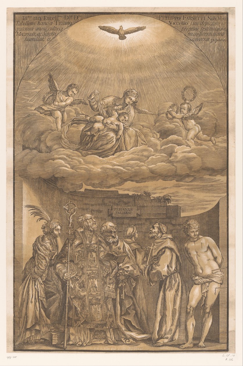 Mária a felhőkben és a hat szent Velencei mesterek műalkotásai (sorozat címe) Operaválasztás (sorozat címe) alkotó: John Baptist Jackson
