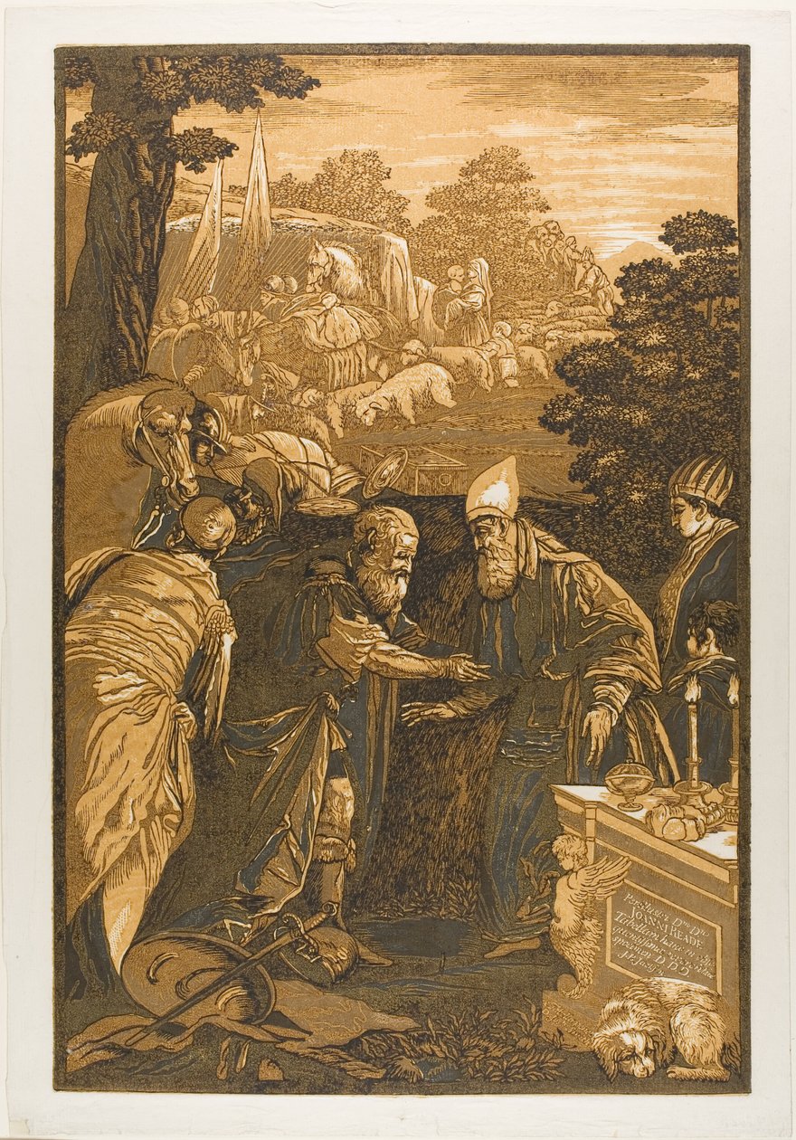 Melchizedech Blessing Abraham, az Opera Selectoriából alkotó: John Baptist Jackson