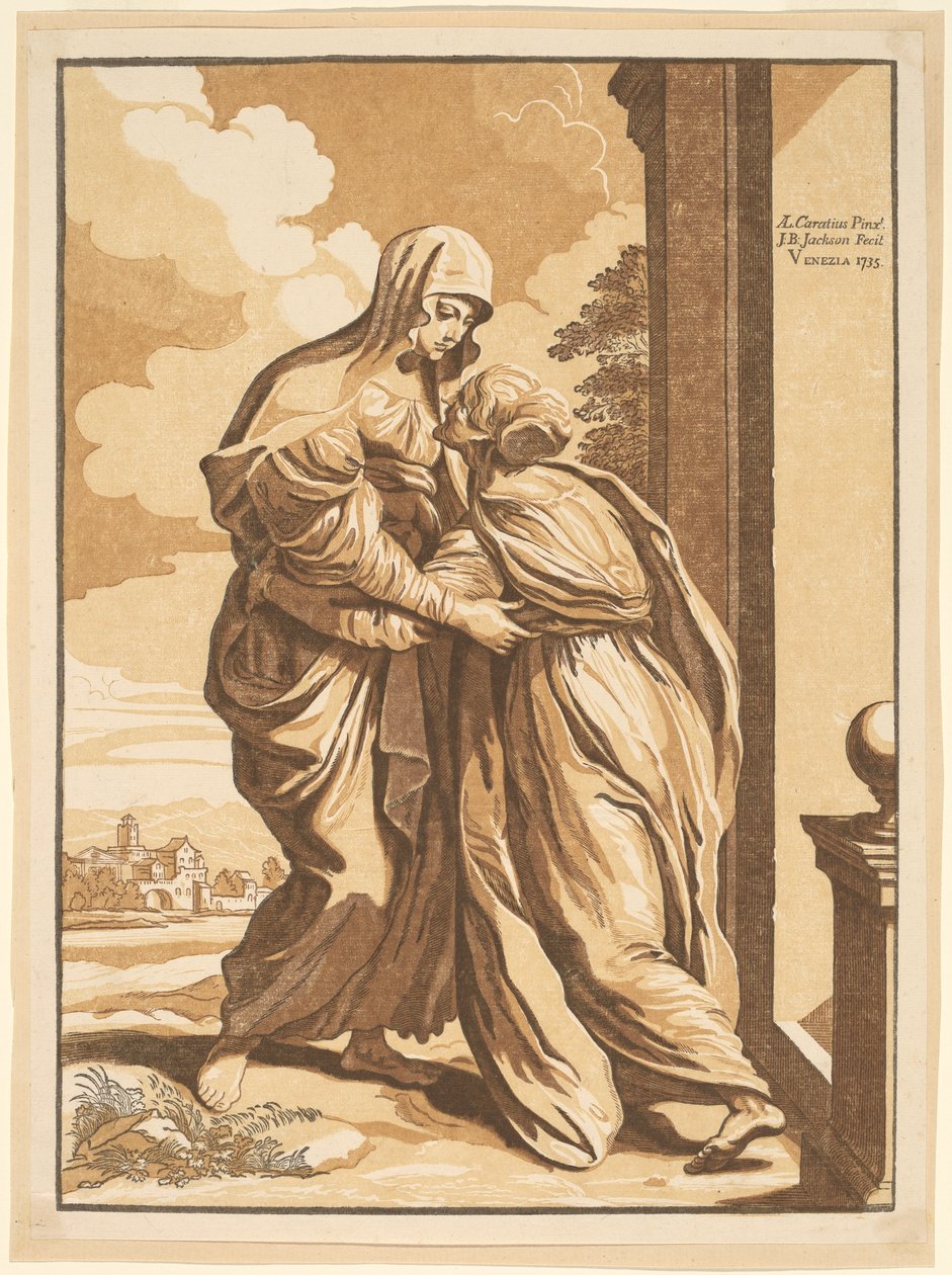 A Látogatás alkotó: John Baptist Jackson, after Annibale Carracci