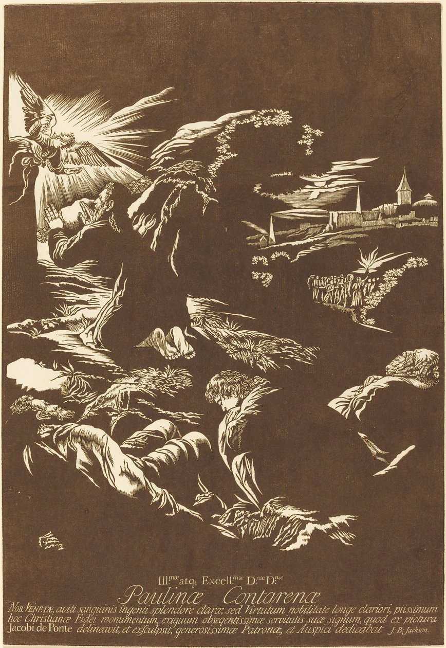 Krisztus az Olajfák hegyén alkotó: John Baptist Jackson after Jacopo Bassano