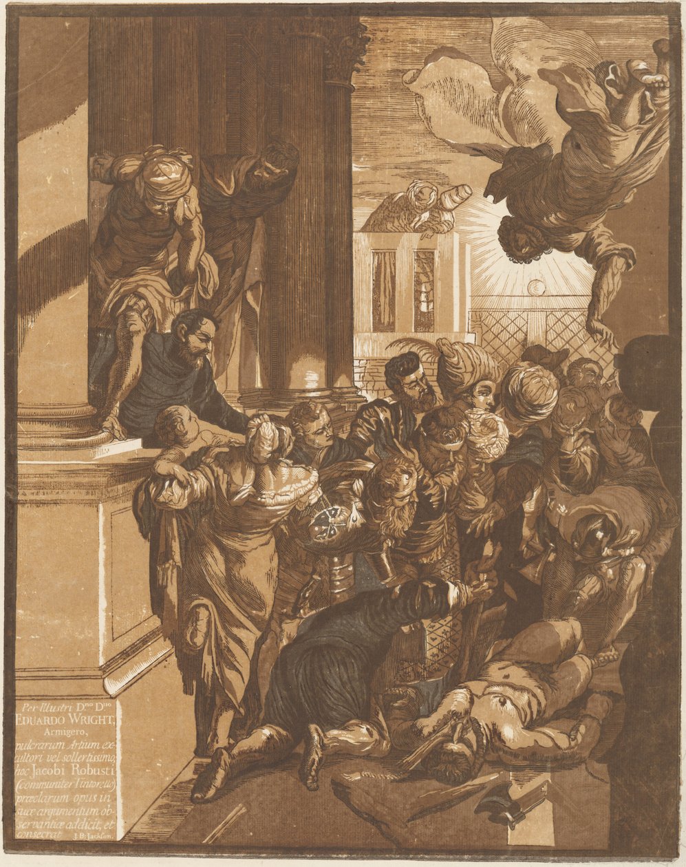Szent Márk csodája (bal oldal) alkotó: John Baptist Jackson after Jacopo Tintoretto