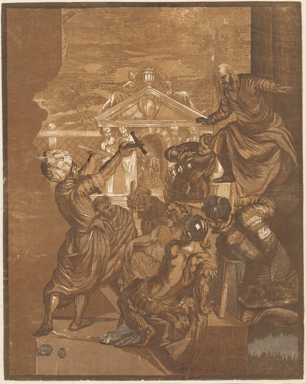 Szent Márk csodája (jobb oldal) alkotó: John Baptist Jackson after Jacopo Tintoretto