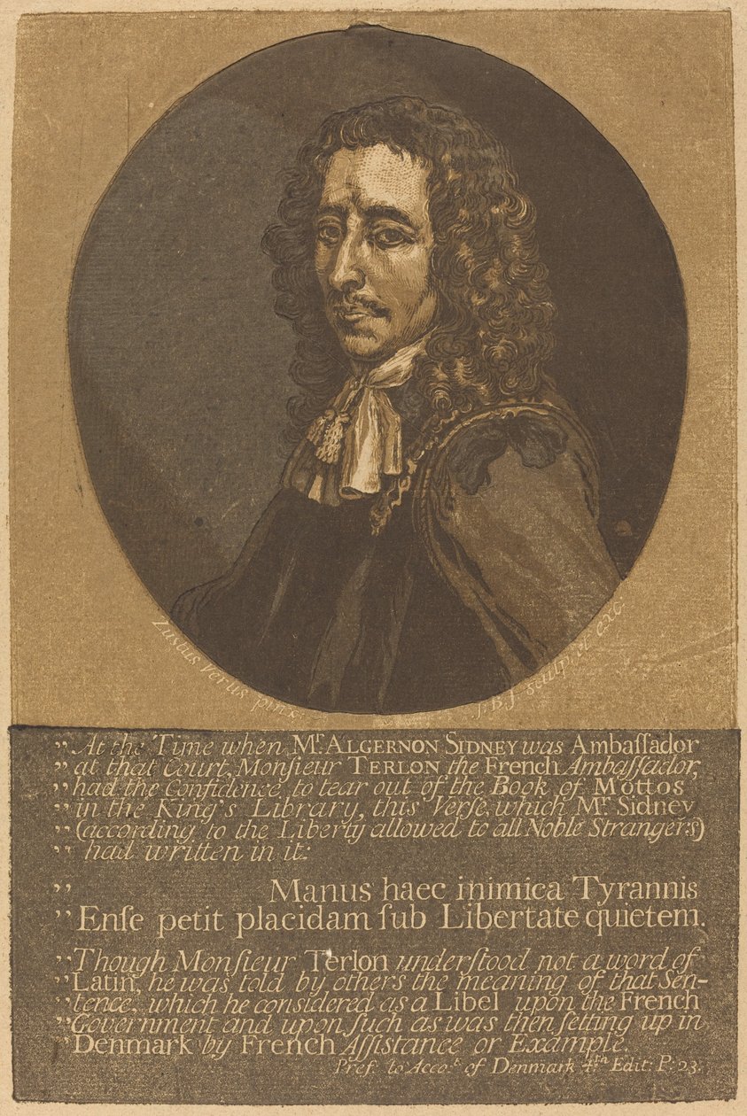 Algernon Sidney alkotó: John Baptist Jackson after Justus van Verus