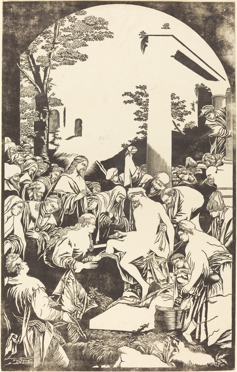 Lázár feltámasztása alkotó: John Baptist Jackson after Leandro Bassano
