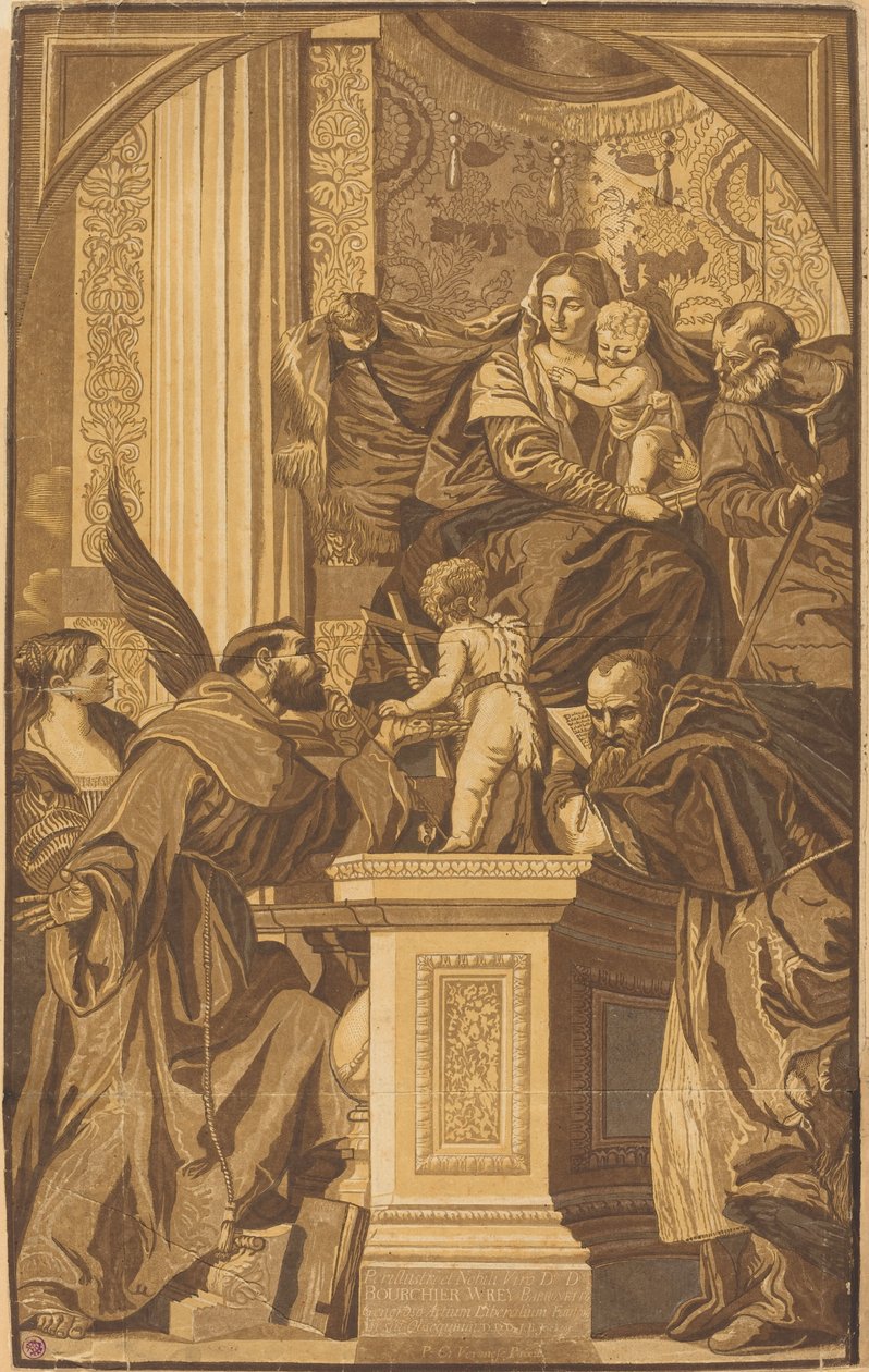 Szent Család és Négy Szent alkotó: John Baptist Jackson after Veronese