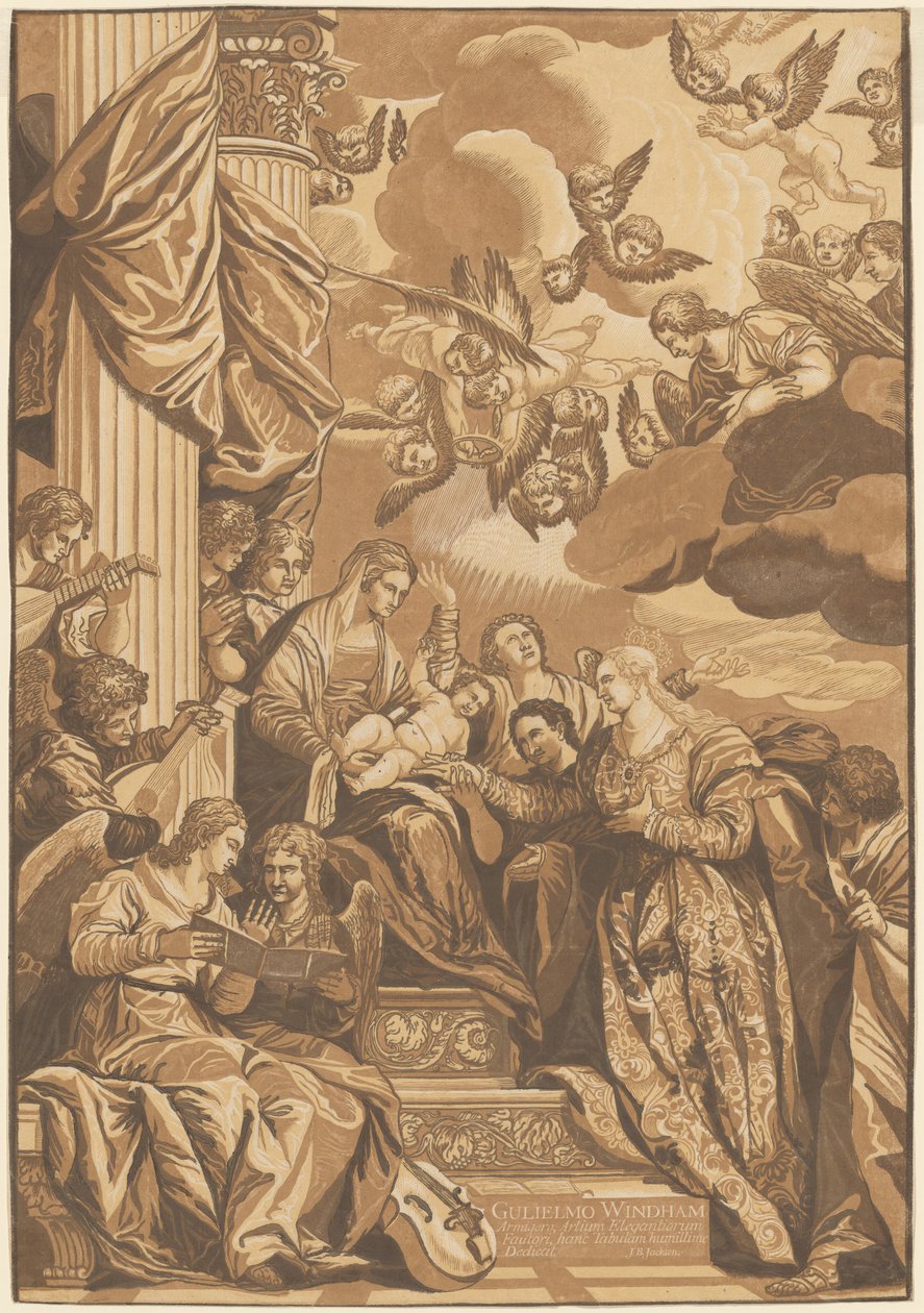 Szent Katalin misztikus házassága alkotó: John Baptist Jackson, after Veronese