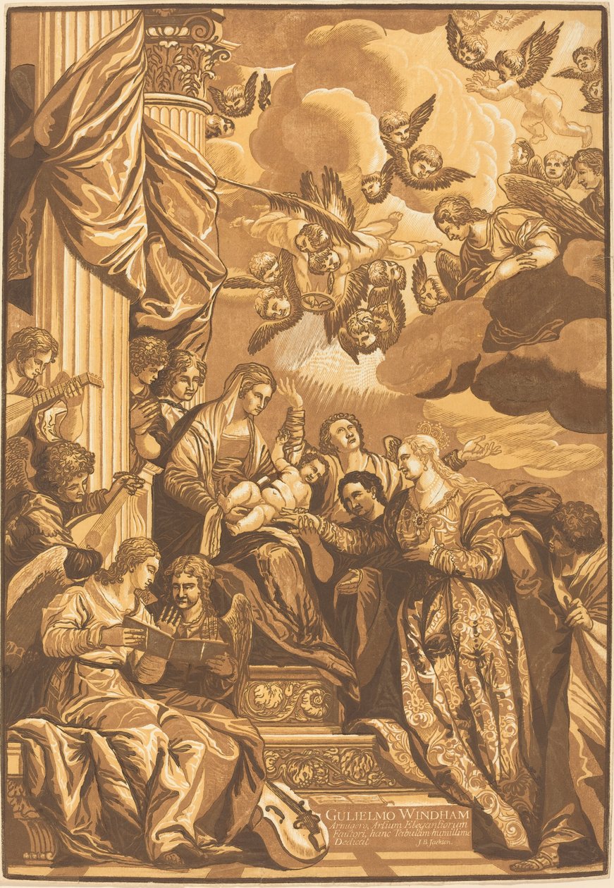 Szent Katalin misztikus házassága alkotó: John Baptist Jackson after Veronese