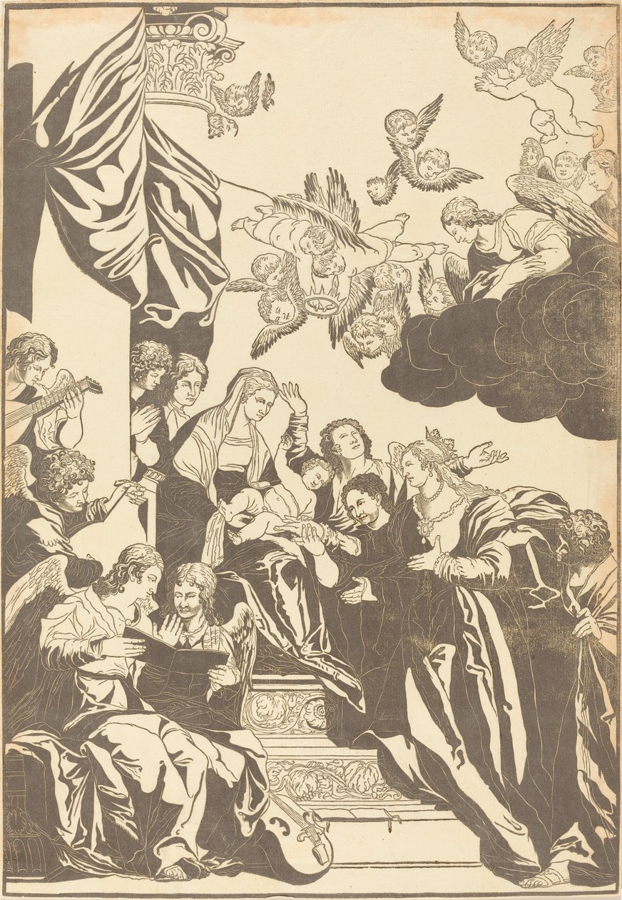 Szent Katalin misztikus házassága alkotó: John Baptist Jackson after Veronese