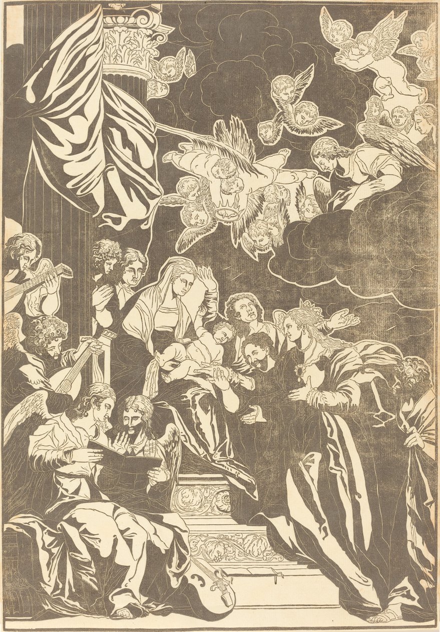 Szent Katalin misztikus házassága alkotó: John Baptist Jackson after Veronese