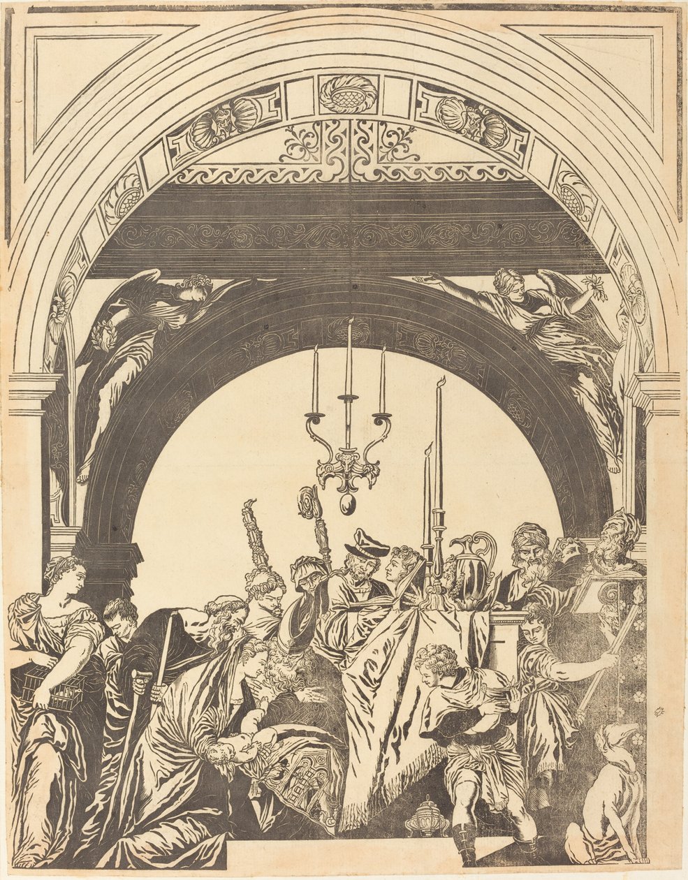 Bemutató a templomban (A körülmetélés) alkotó: John Baptist Jackson after Veronese