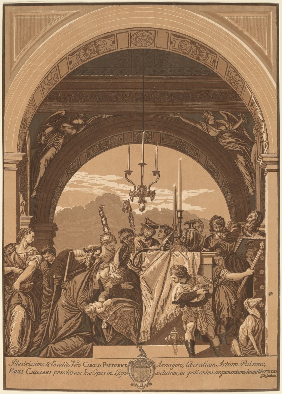 Bemutató a templomban alkotó: John Baptist Jackson, after Veronese