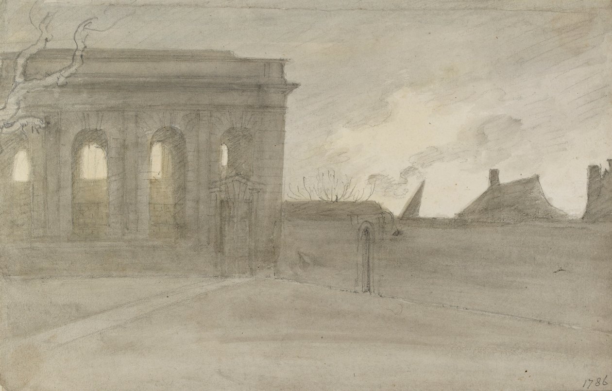 Pembroke College. Oxon., 1786. november 9 alkotó: John Baptist Malchair