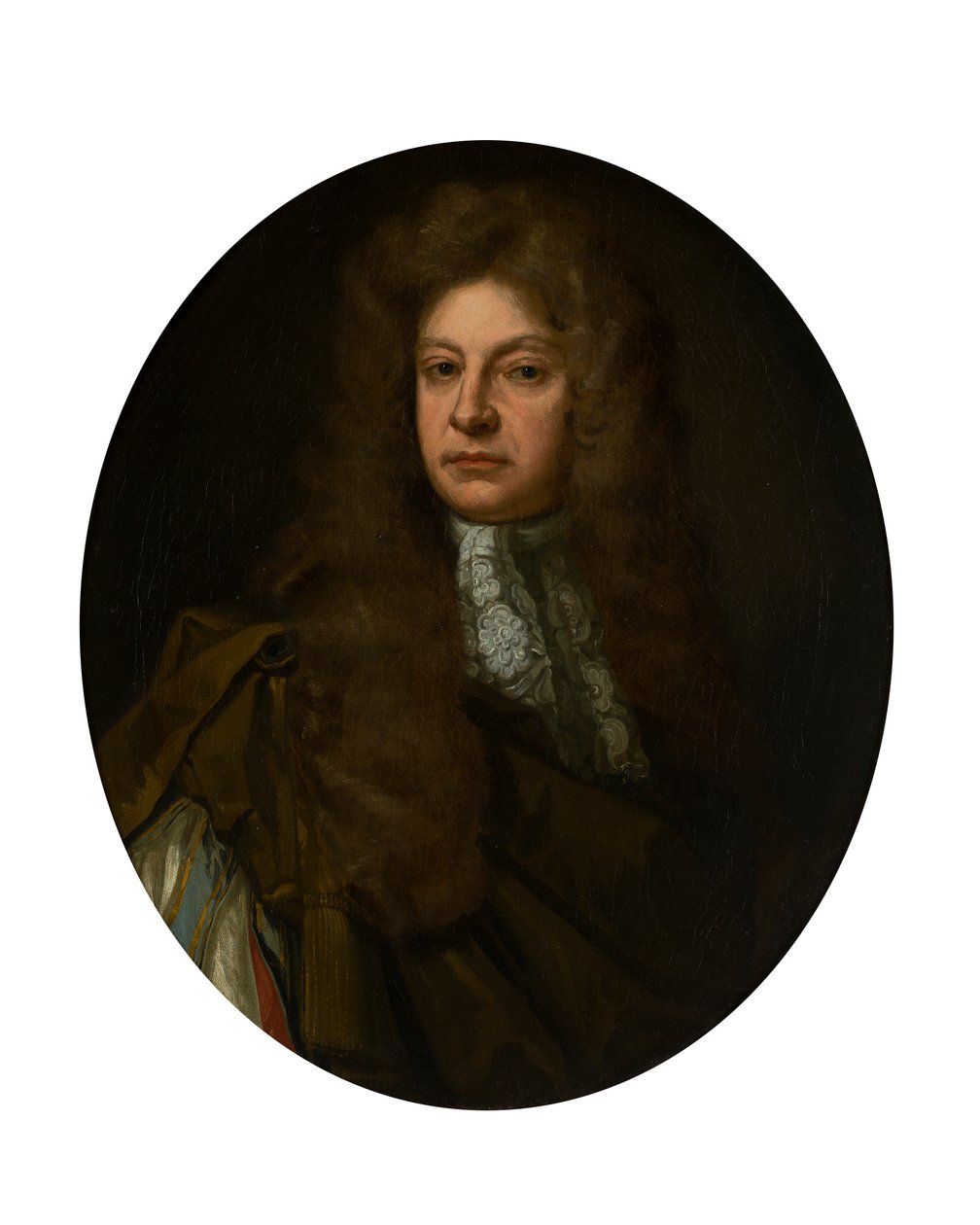 Adam Urquhart félalakos portréja Lace Jabottal (olaj, vászon) alkotó: John Baptist de (circle of) Medina