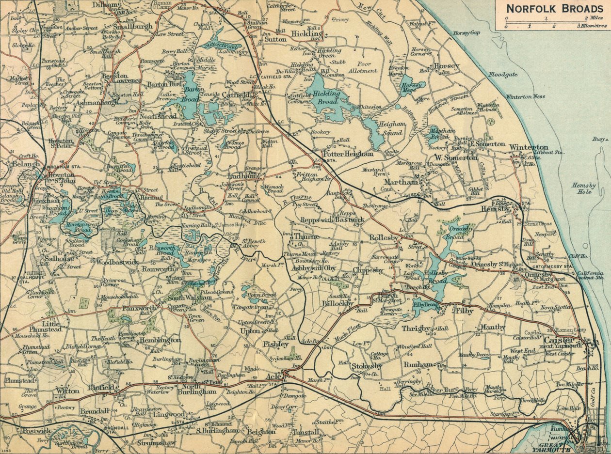 Norfolk Broads, XX. század alkotó: John Bartholomew