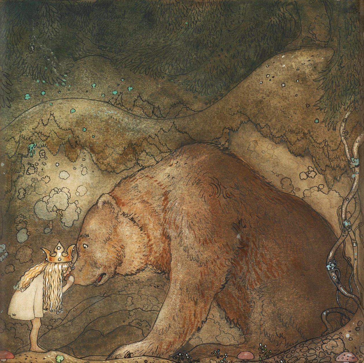 Szegény kis medve! - Szegény kis medve! - John Bauer (1882-1918) munkája alkotó: John Bauer