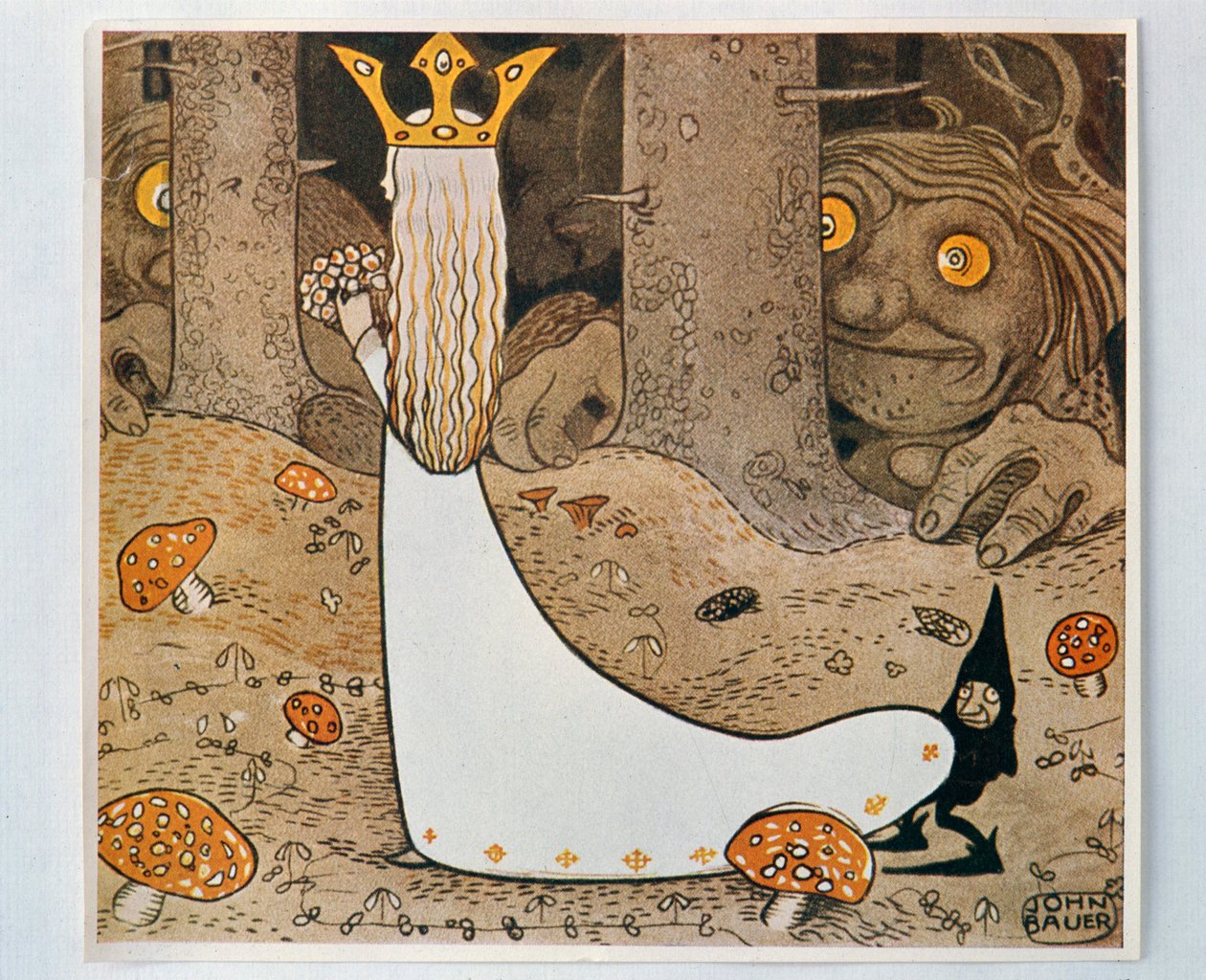 A hercegnő és a troll. Bland Tomtar és Troll, 1913-ból alkotó: John Bauer