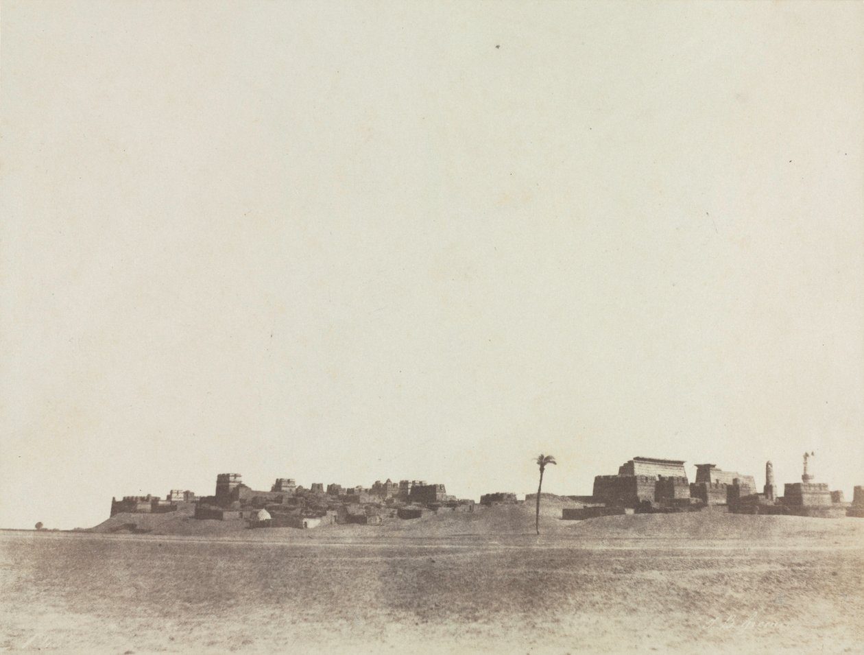 Luxor látképe, 1854. alkotó: John Beasley Greene