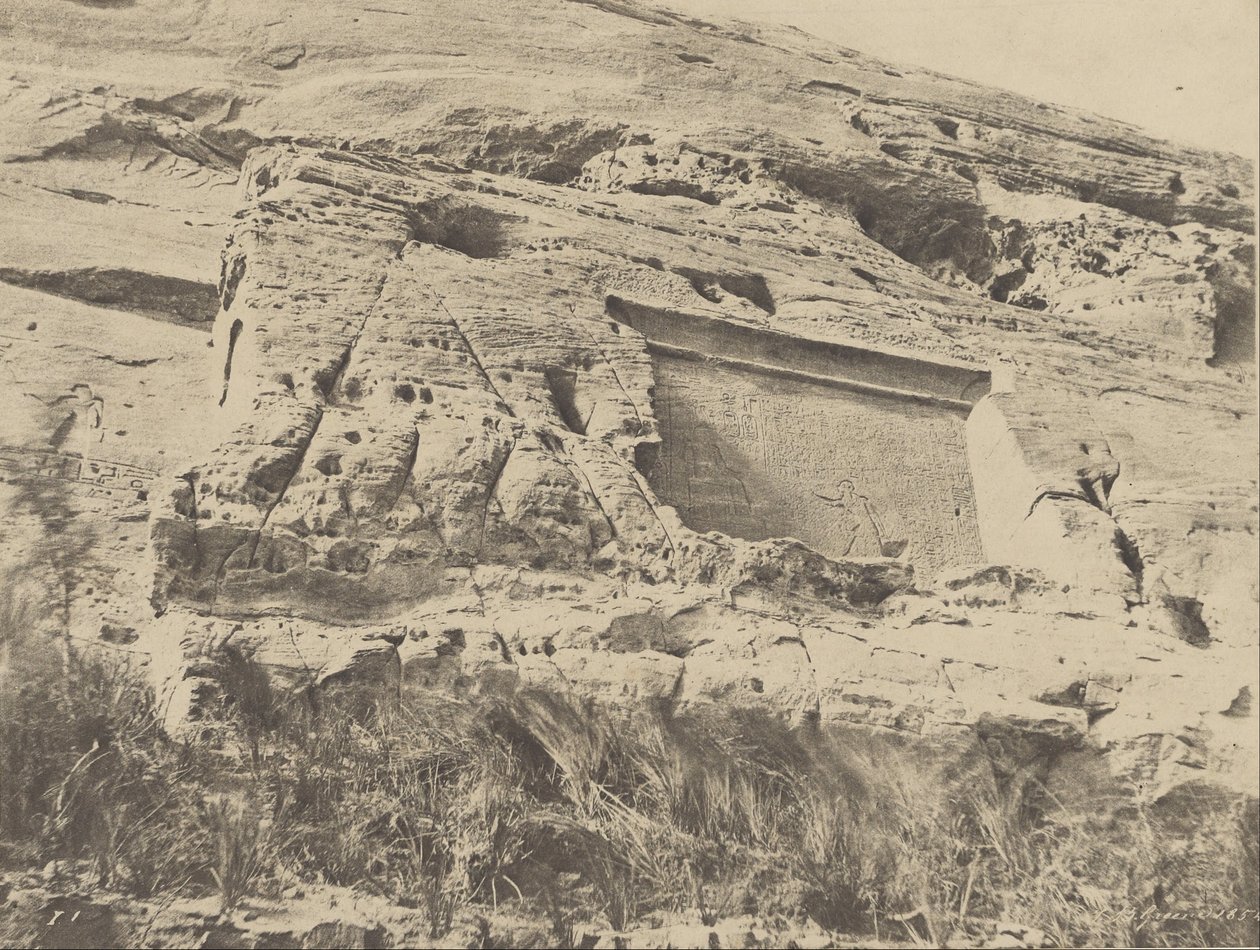 Ibsamboul, Stele Hathor templomától jobbra alkotó: John Beasly Greene