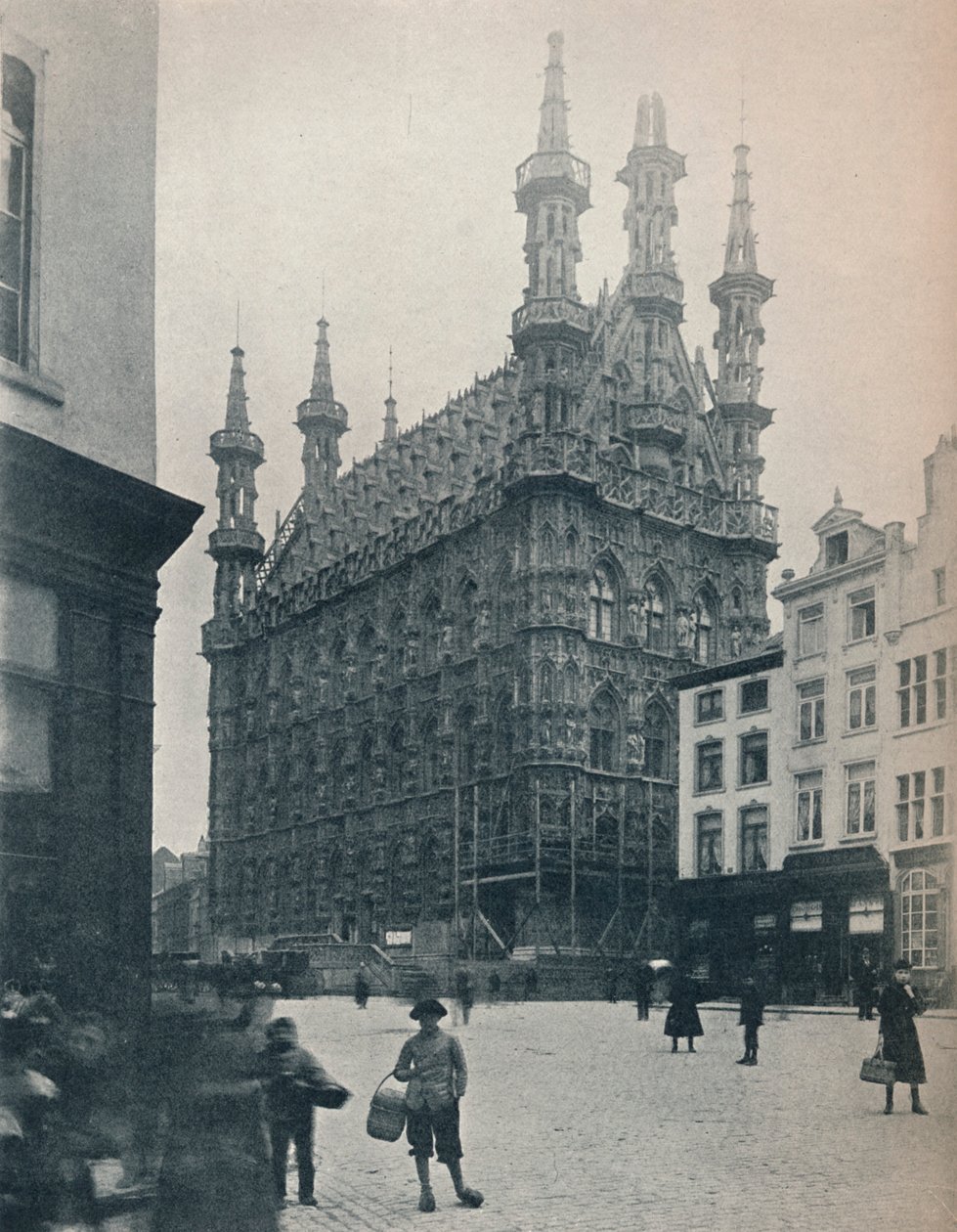 A városháza, Leuven, Belgium, c1900 1914-1915 alkotó: John Benjamin Stone