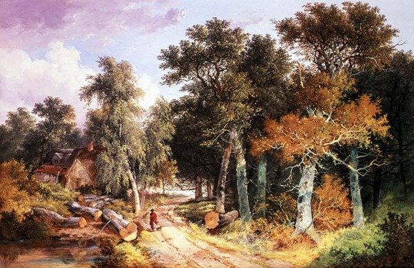 Vidéki táj alkotó: John Berney Ladbrooke
