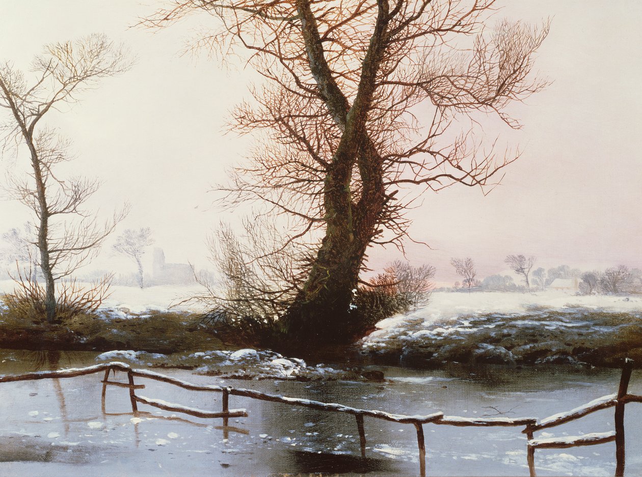 A befagyott medence, 1873 (olaj) alkotó: John Berney Ladbrooke