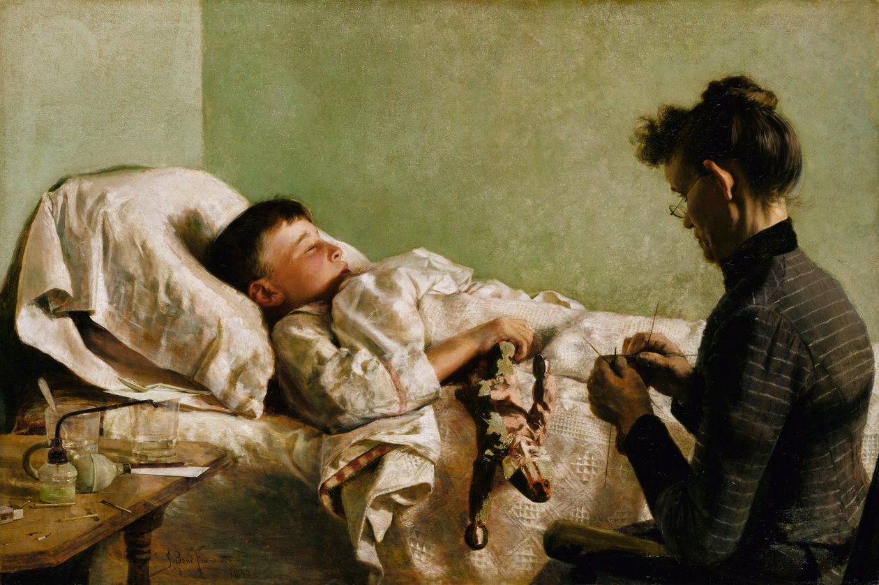 A beteg gyermek, 1893. alkotó: John Bond Francisco