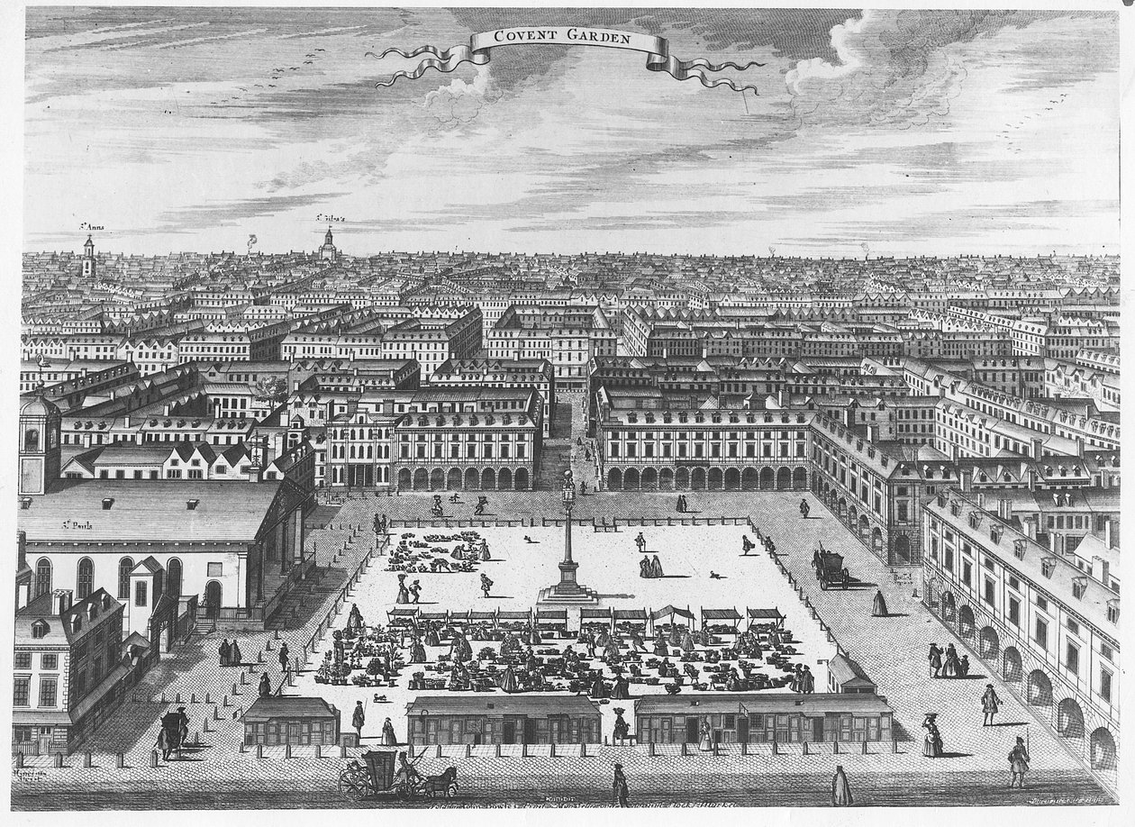 Covent Garden, 1720 körül alkotó: John Bowles