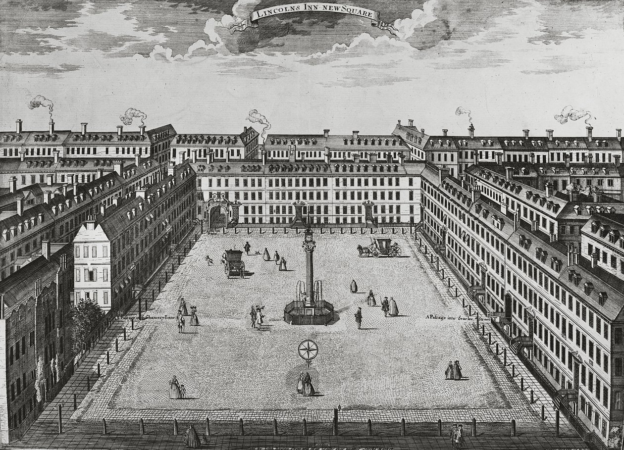 Lincolns Inn New Square, 1725 körül alkotó: John Bowles
