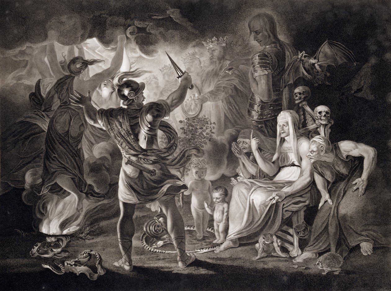 Macbeth, a három boszorkány és Hecate, 1805 alkotó: John Boydell