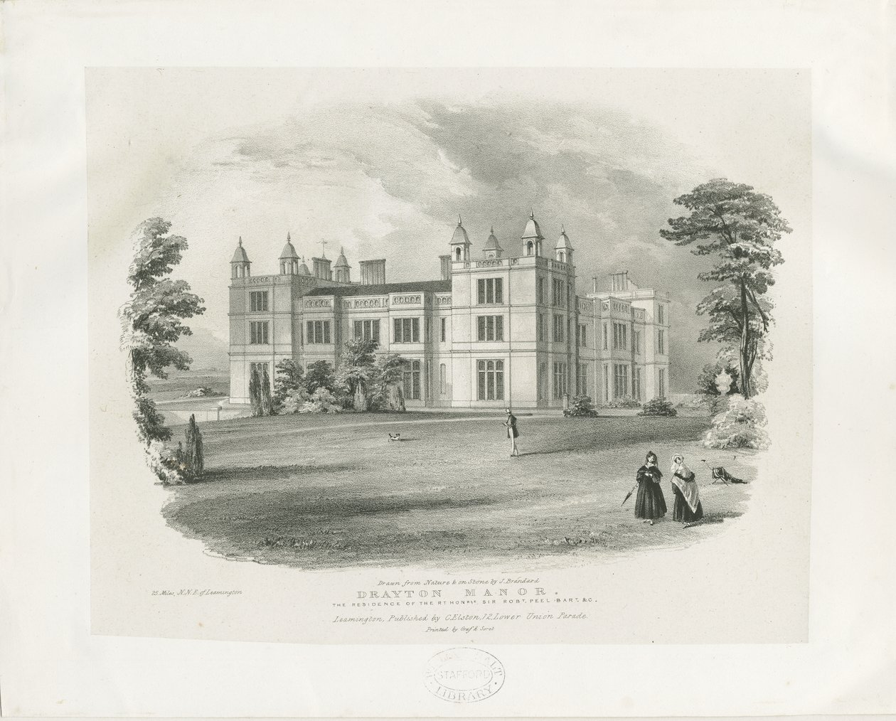 Drayton Bassett - "Drayton Manor" : metszet alkotó: John Brandard