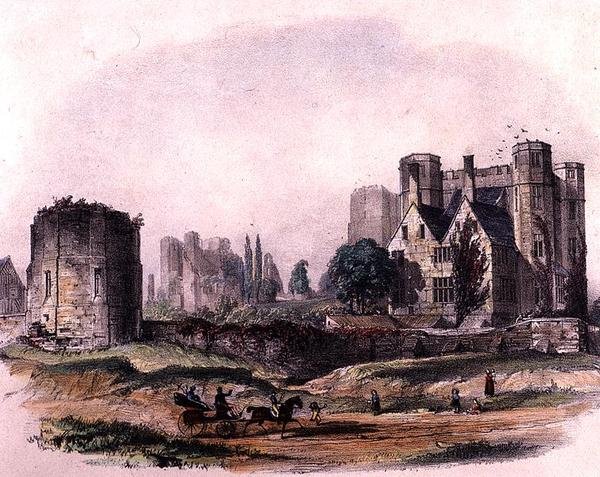 Kenilworth kastély (színes ceruza papíron) alkotó: John Brandard