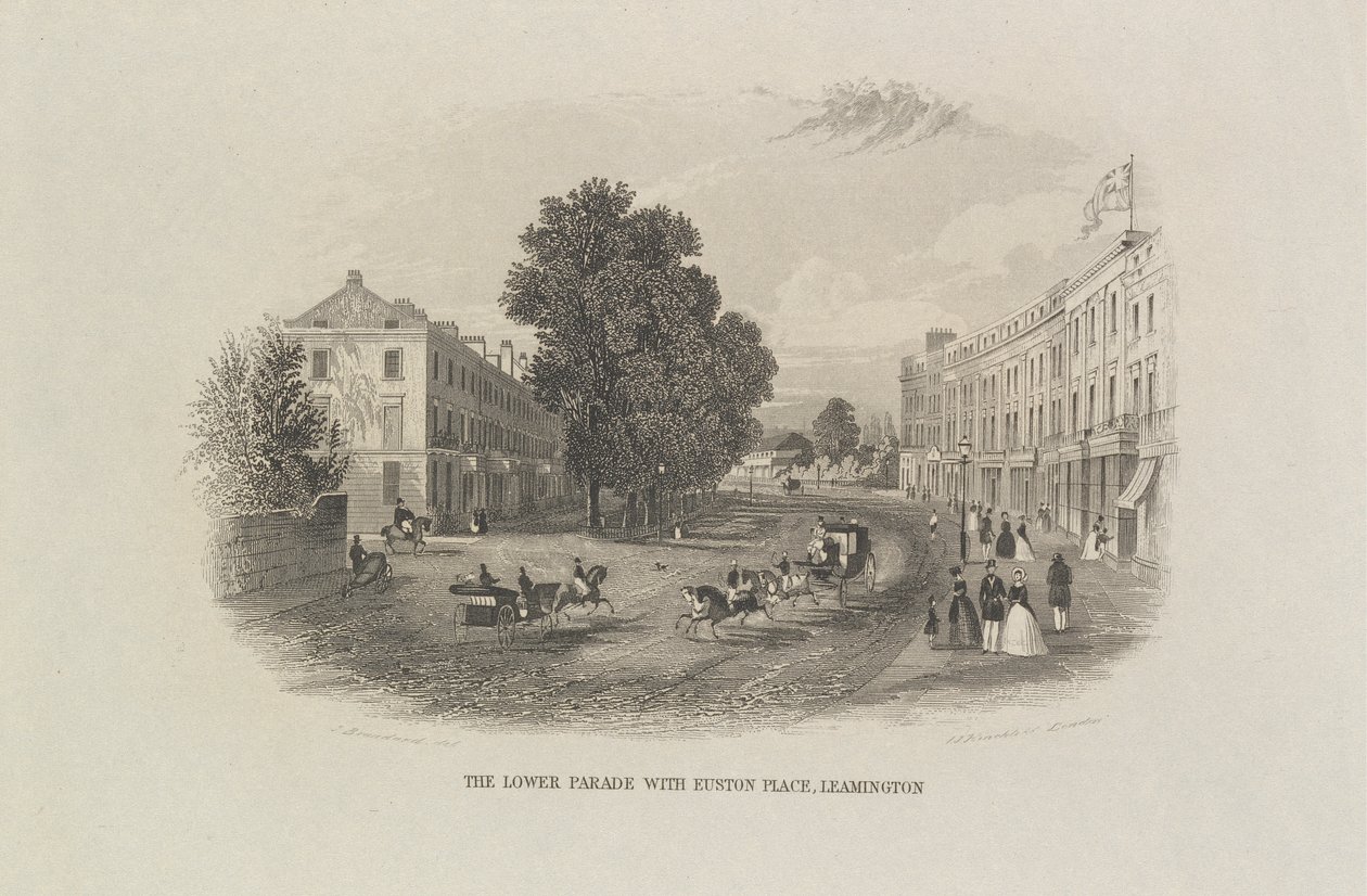 Az alsó parádé az Euston Place-vel, Leamington alkotó: John Brandard