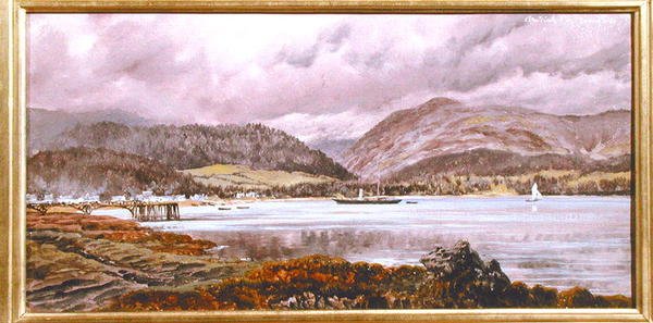 Brodick Pier, 1886. augusztus 20. (olaj, vászon) alkotó: John Brett