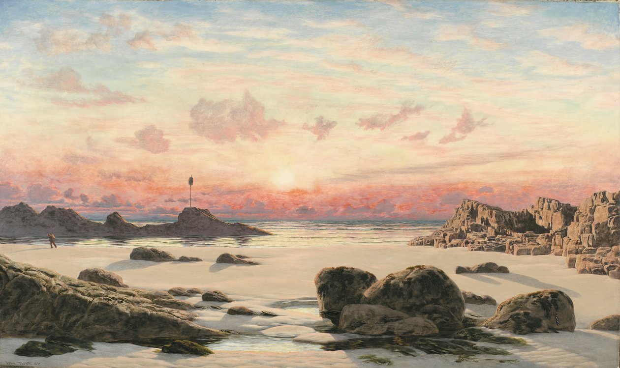 Bude Sands naplementekor, 1874 alkotó: John Brett