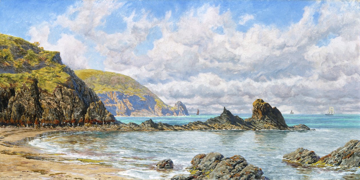 "Forest Cove, Cardigan Bay", 1883 alkotó: John Brett