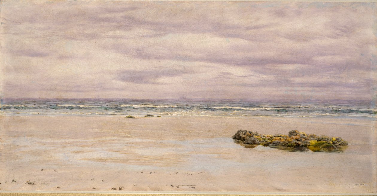 Kennack Sands, Cornwall, apálykor, 1877 alkotó: John Brett