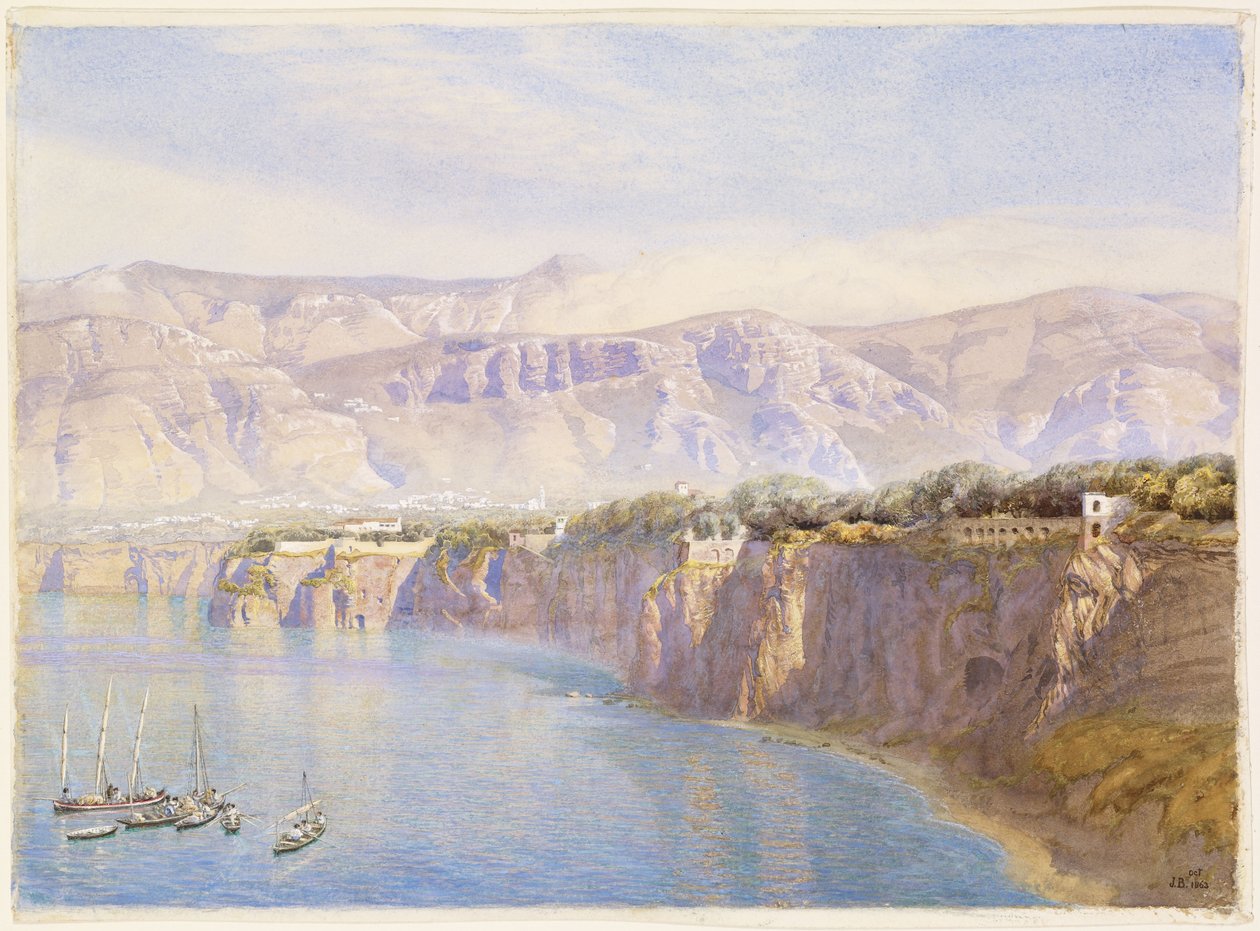 Sorrento közelében alkotó: John Brett