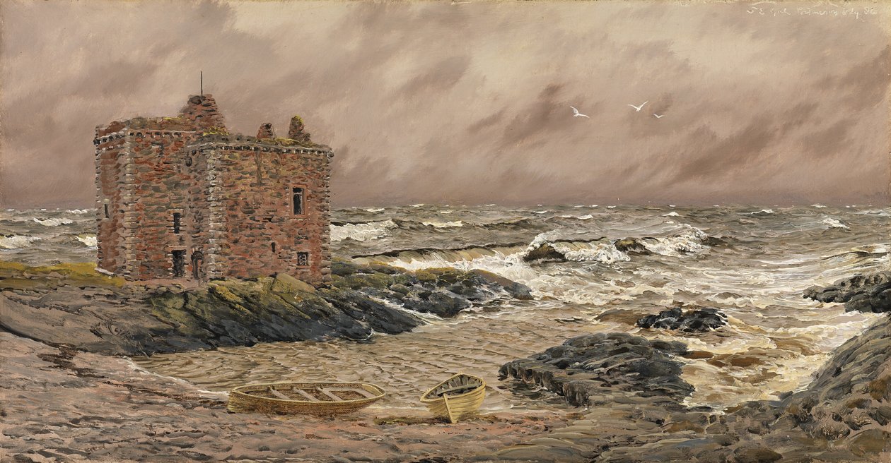 Dél-Kelet Gale a Portencross-kastélyban, 1886 alkotó: John Brett
