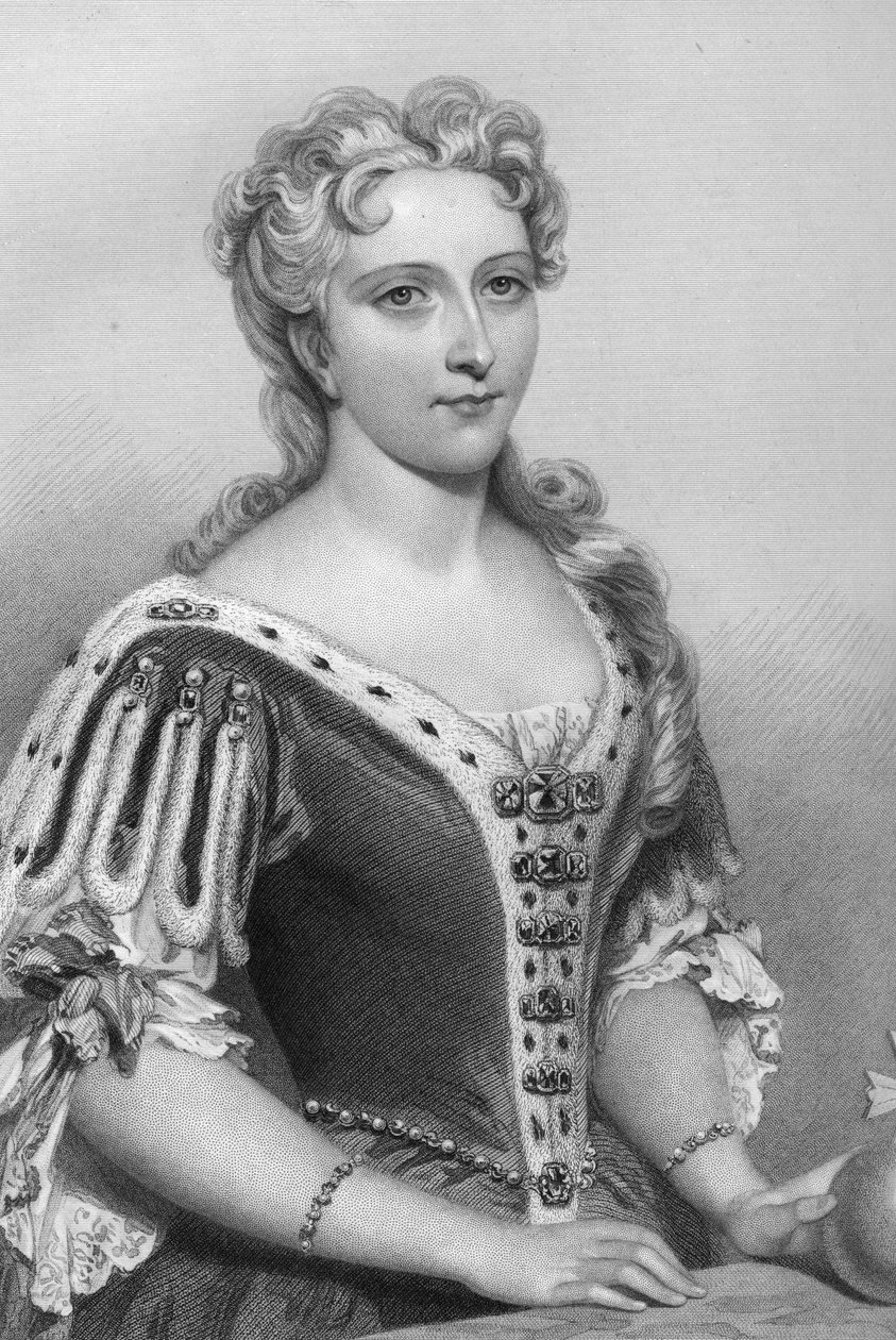 Brandenburg-Ansbachi Karolina 1683-1737, II. György király hitvese, 1851. alkotó: John Brown
