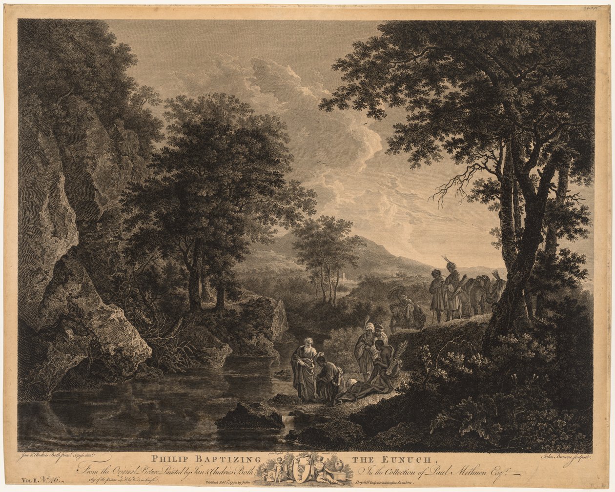 Fülöp megkereszteli az eunuchot, 1772. alkotó: John Browne